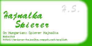 hajnalka spierer business card